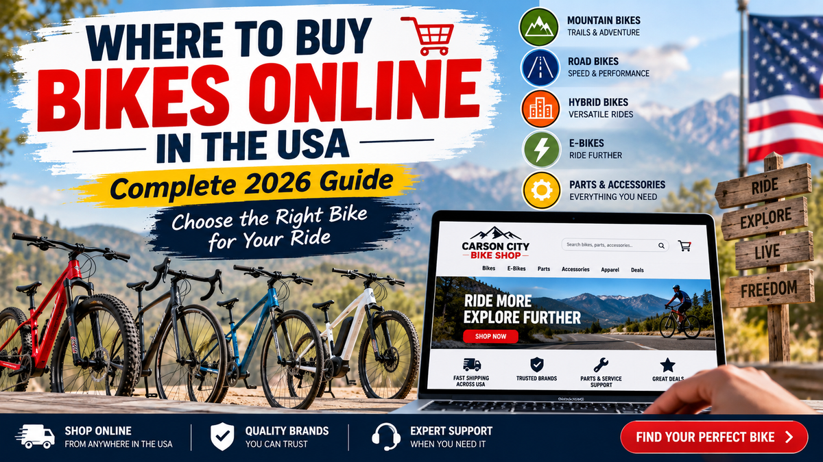 Where to buy bikes online in the USA - complete 2026 guide featuring mountain bikes, road bikes, hybrid bikes and e-bikes
