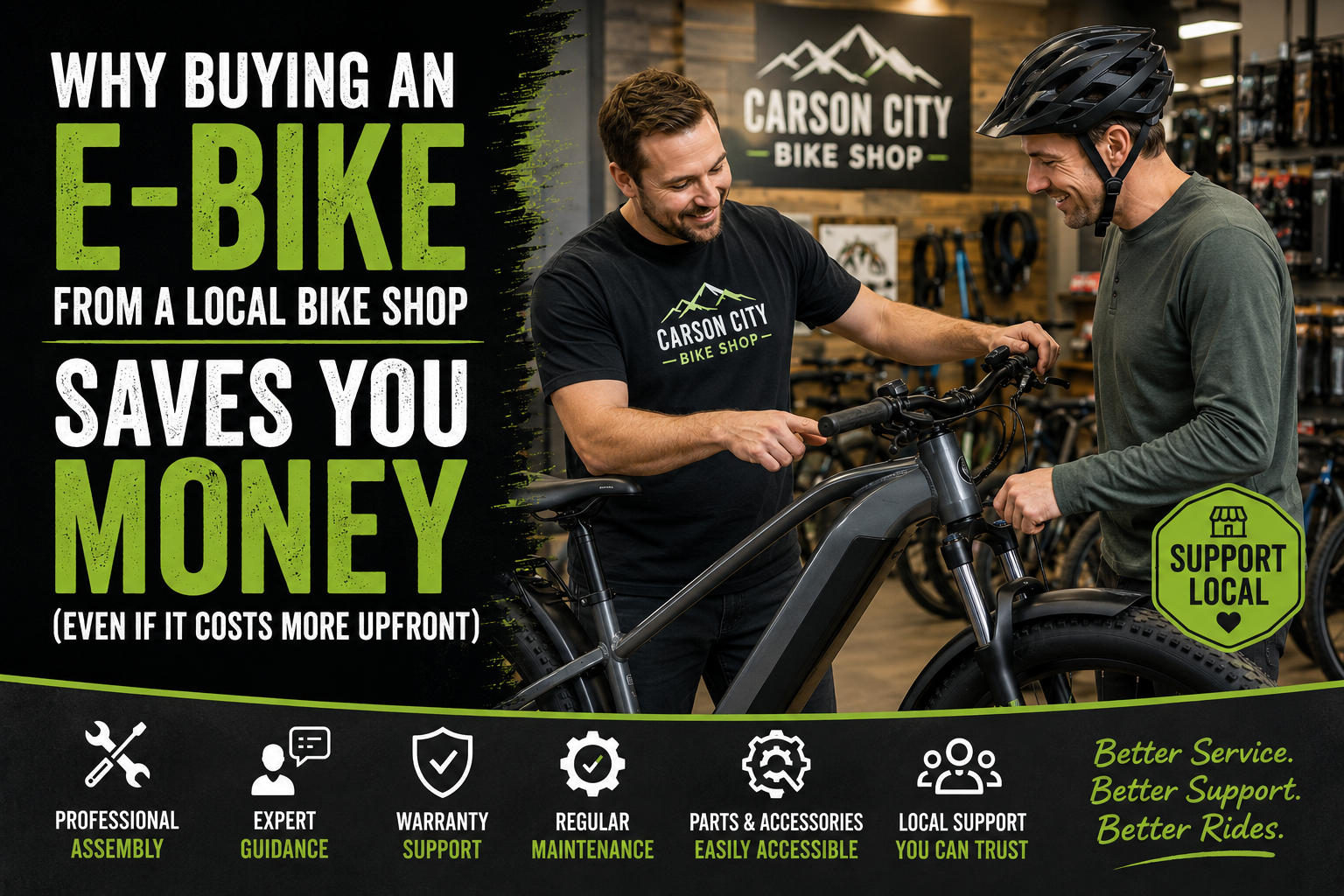 Why Buying an E-Bike From a Local Bike Shop Saves You Money (Even If It Costs More Upfront)