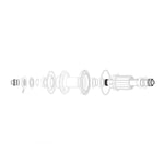 188V6 Rear Axle Assembly 2013+ Shimano