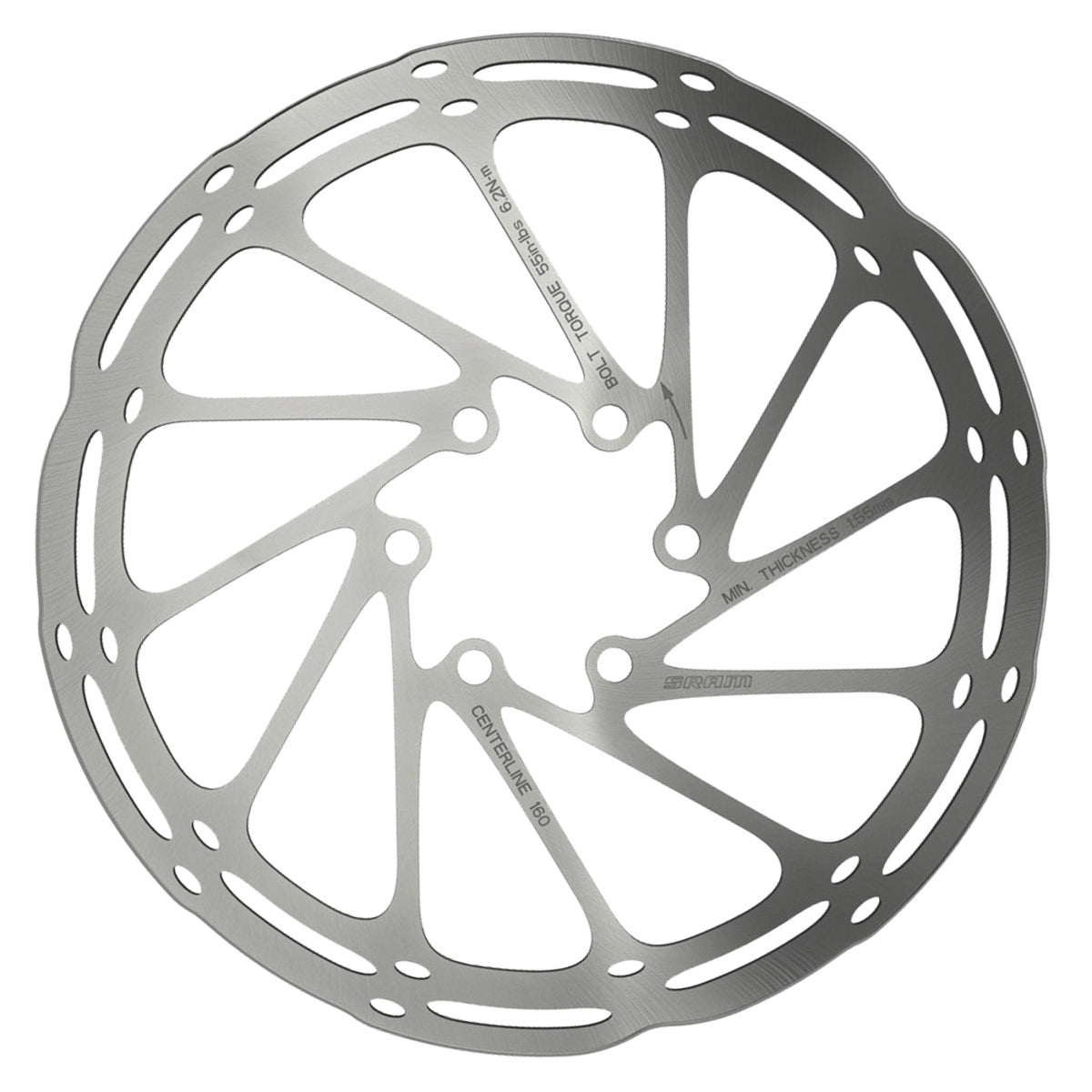 BRAKE PART SRAM DISC ROTOR 160 C-LINE 6B ROUNDED