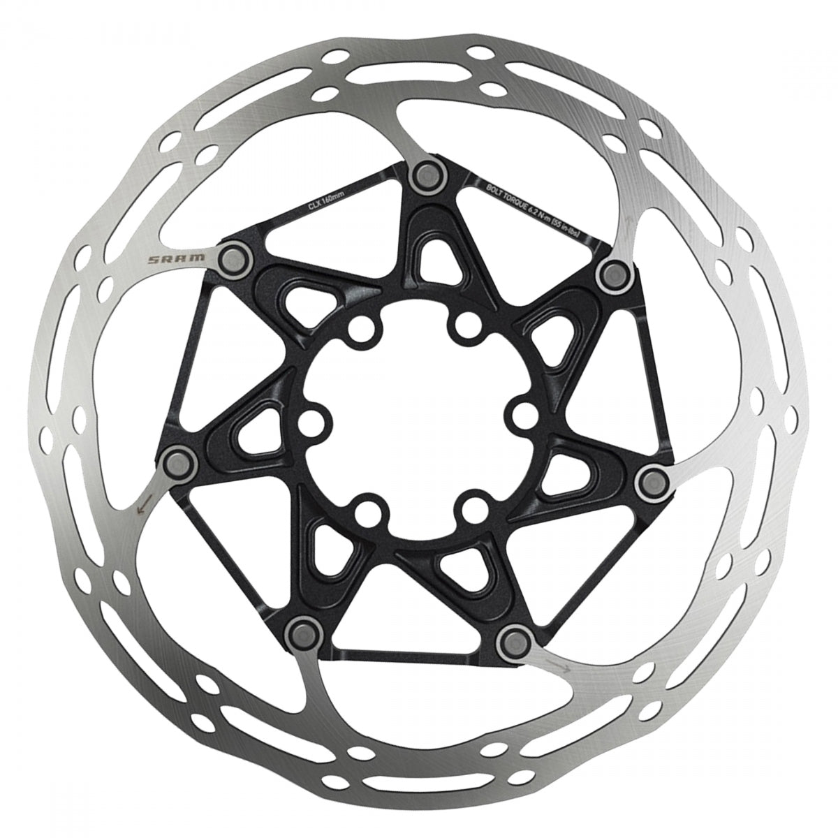 BRAKE PART SRAM DISC ROTOR 140 C-LINE 6B 2-PIECE ROUNDED Ti BOLTS