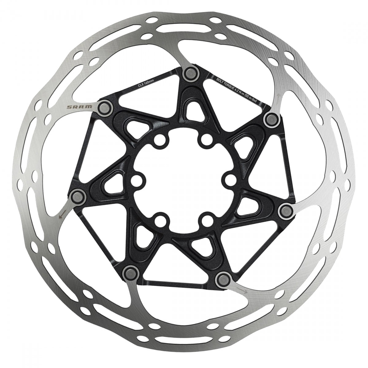 BRAKE PART SRAM DISC ROTOR 160 C-LINE 6B 2-PIECE ROUNDED Ti BOLTS