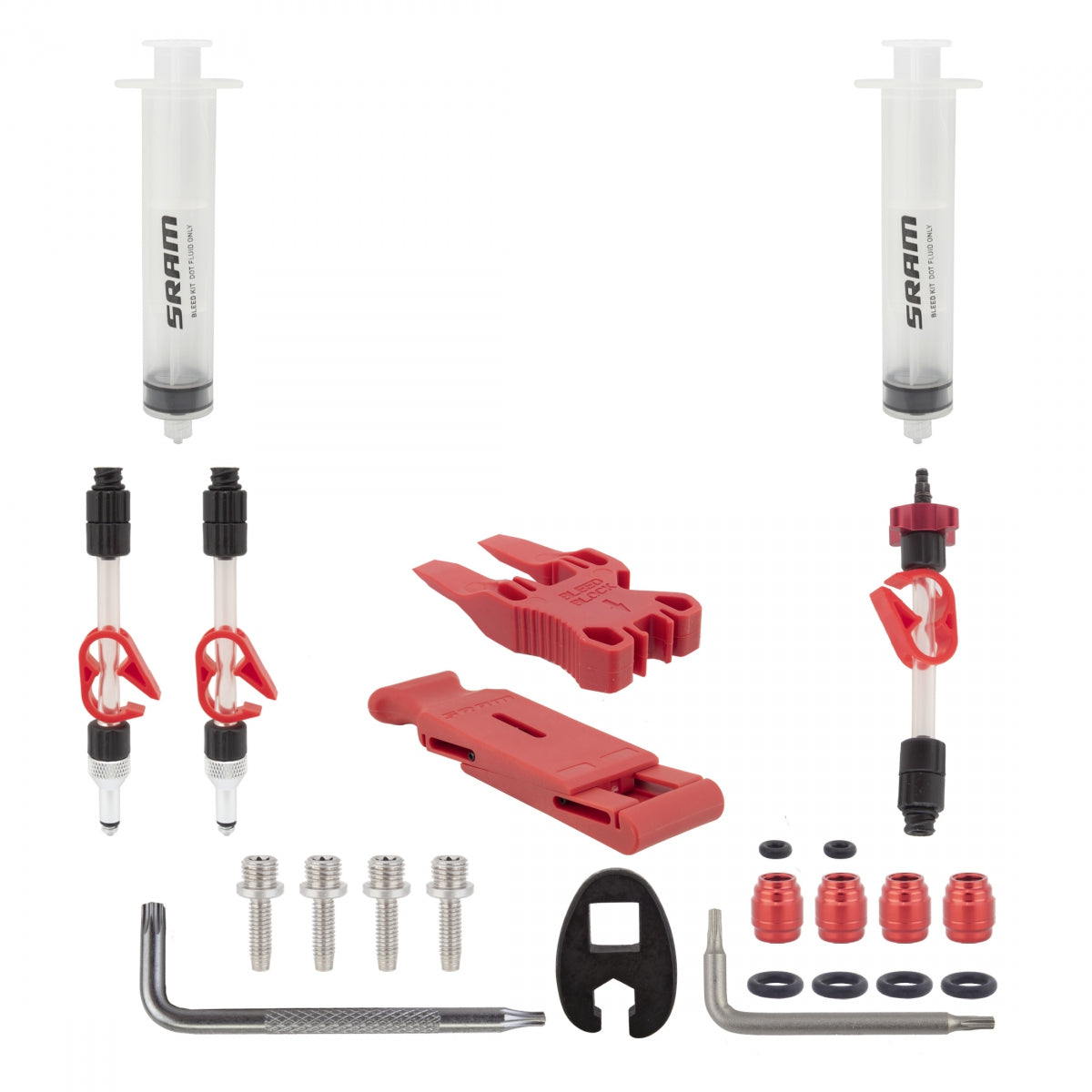 TOOL BRAKE DISC SRAM BLEEDKIT DOT V2 NO FLUID w/BLEEDING EDGE FITTING