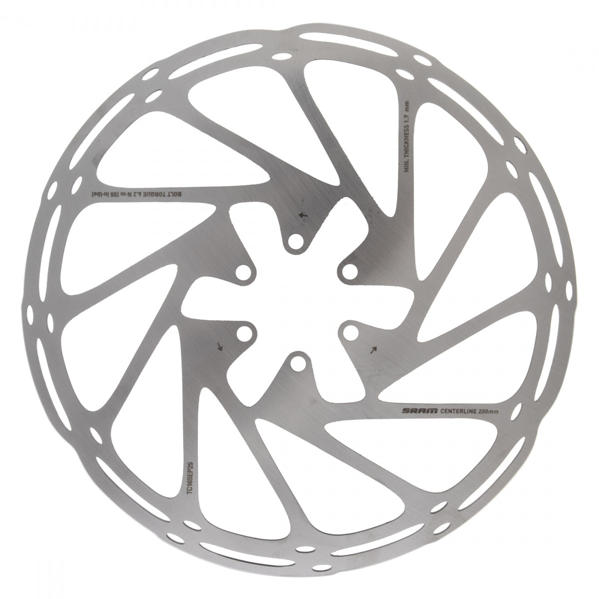 BRAKE PART SRAM DISC ROTOR 200 2.0 C-LINE 6B ROUNDED