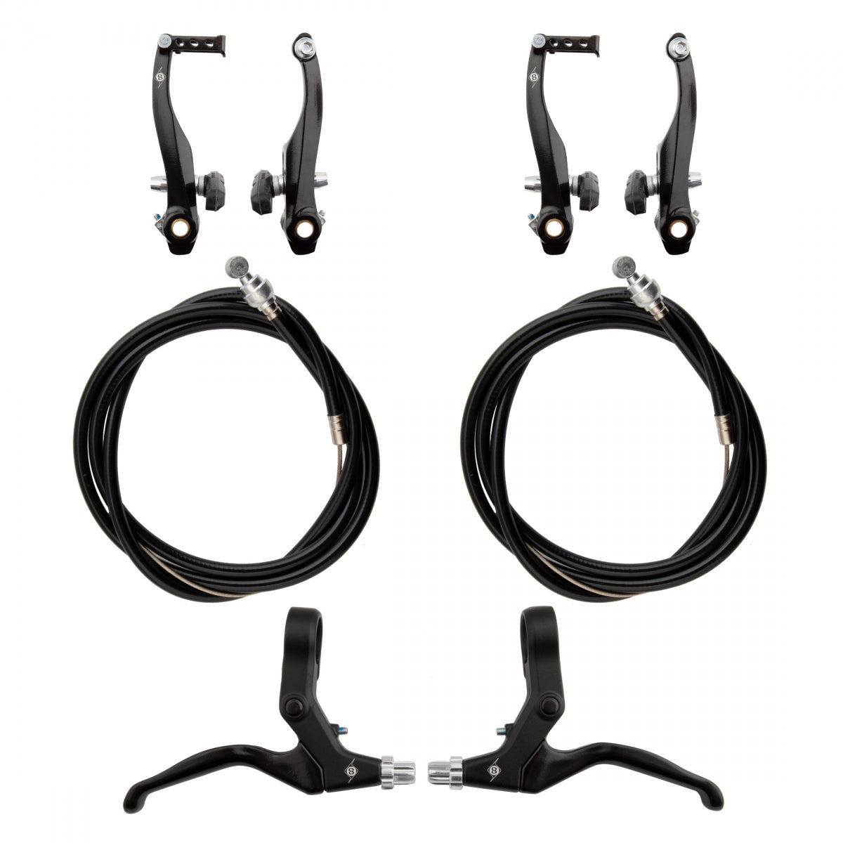 BRAKESET OR8 SPORT COMP V F&R w/LVRS BK