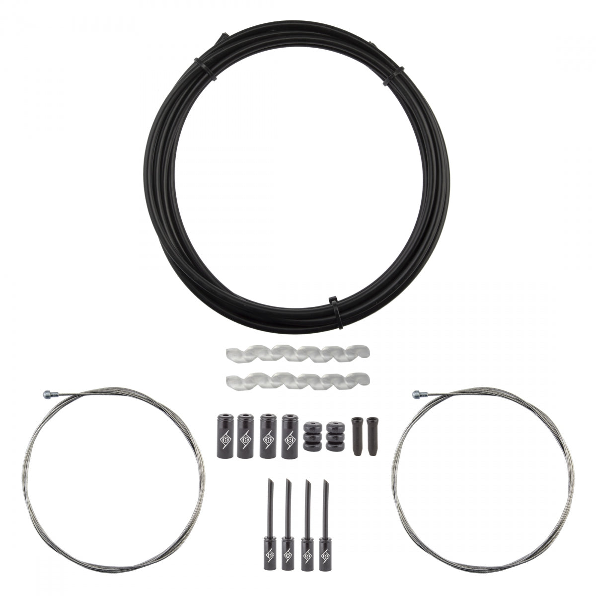 CABLE BRAKE OR8 KIT SLICK COMPRESSIONLESS F+R RD BK
