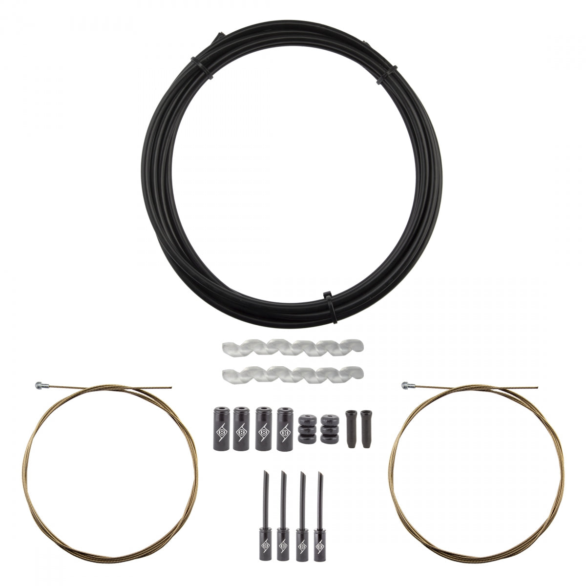 CABLE BRAKE OR8 KIT SUPERSLICK COMPRESSIONLESS F+R RD BK