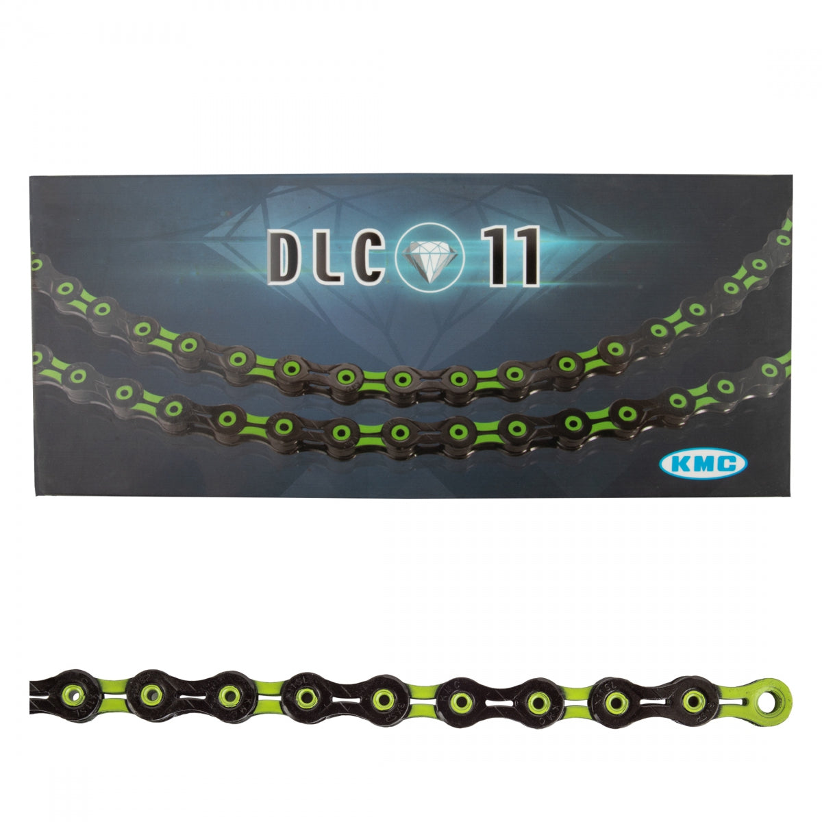 CHAIN KMC DLC 11s BK/GN 118L