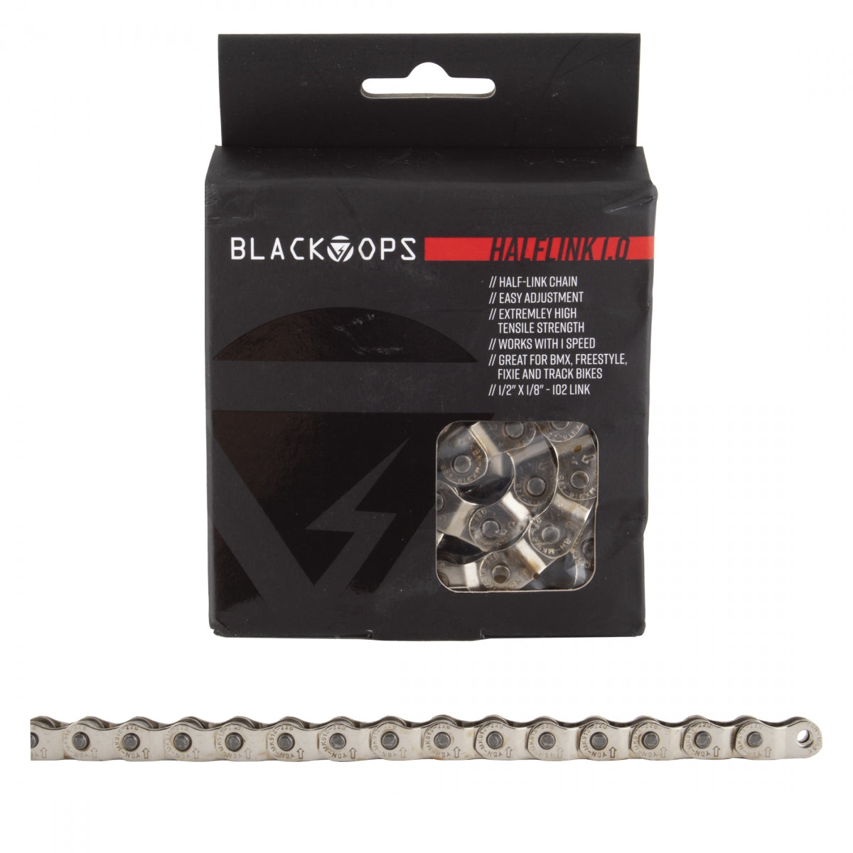 CHAIN BK-OPS 1/2x1/8 HALF LINK 1.0 1s SL 102L