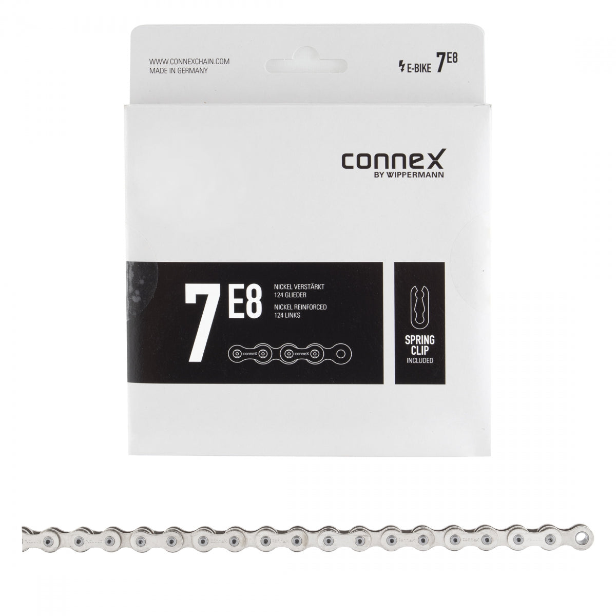 CHAIN CONNEX 7E8 1s 3/32 SL 124L f/EBIKE