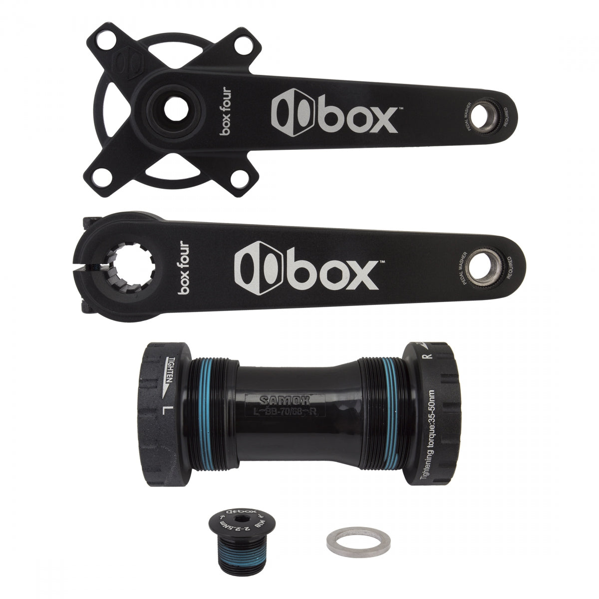 CRANKSET BOX FOUR 2pc ALY 160 24mmAXLE 104mm BK