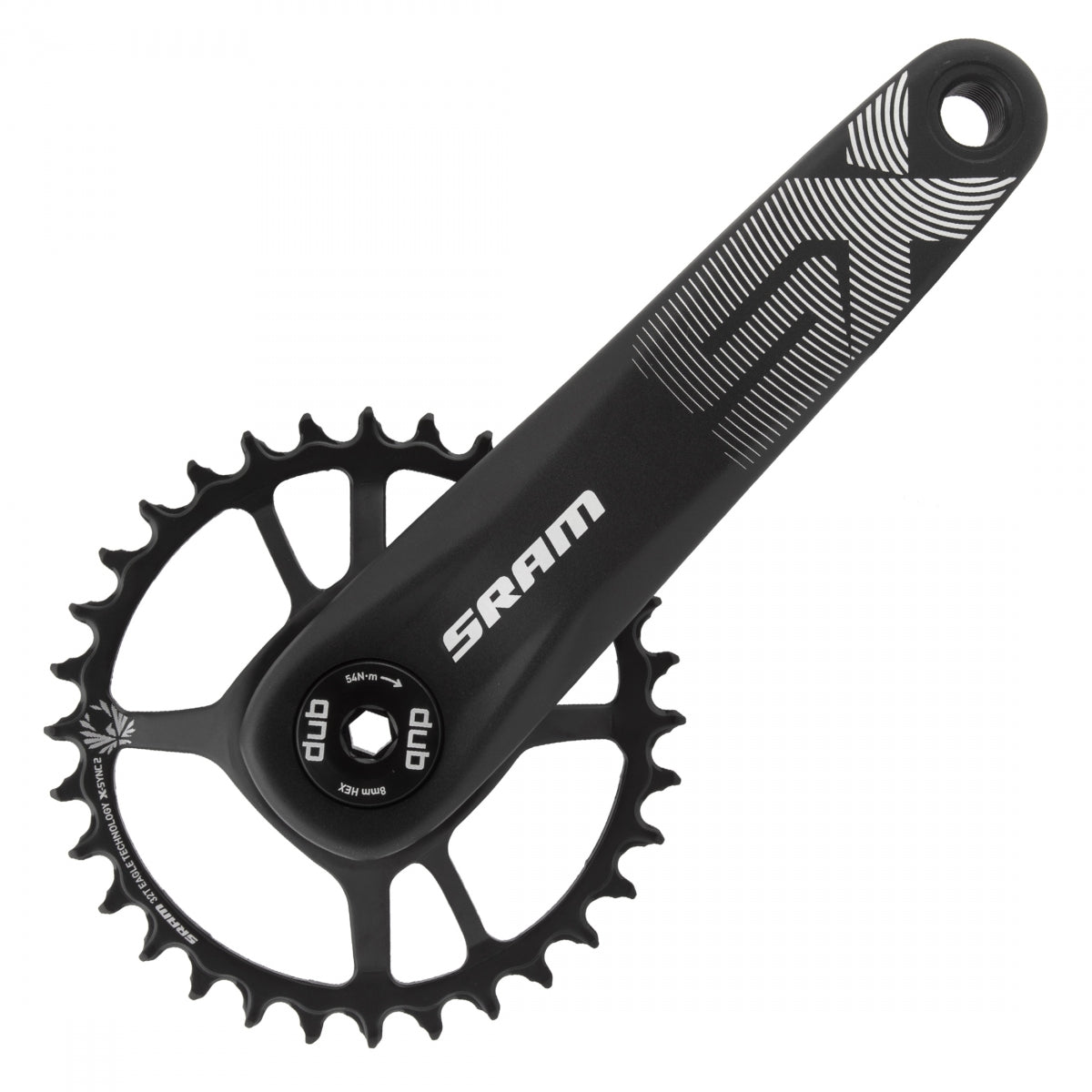 CRANKSET SRAM SX EAGLE 175x32 DM DUB XSYNC2 STL w/oCUPS BK 12s