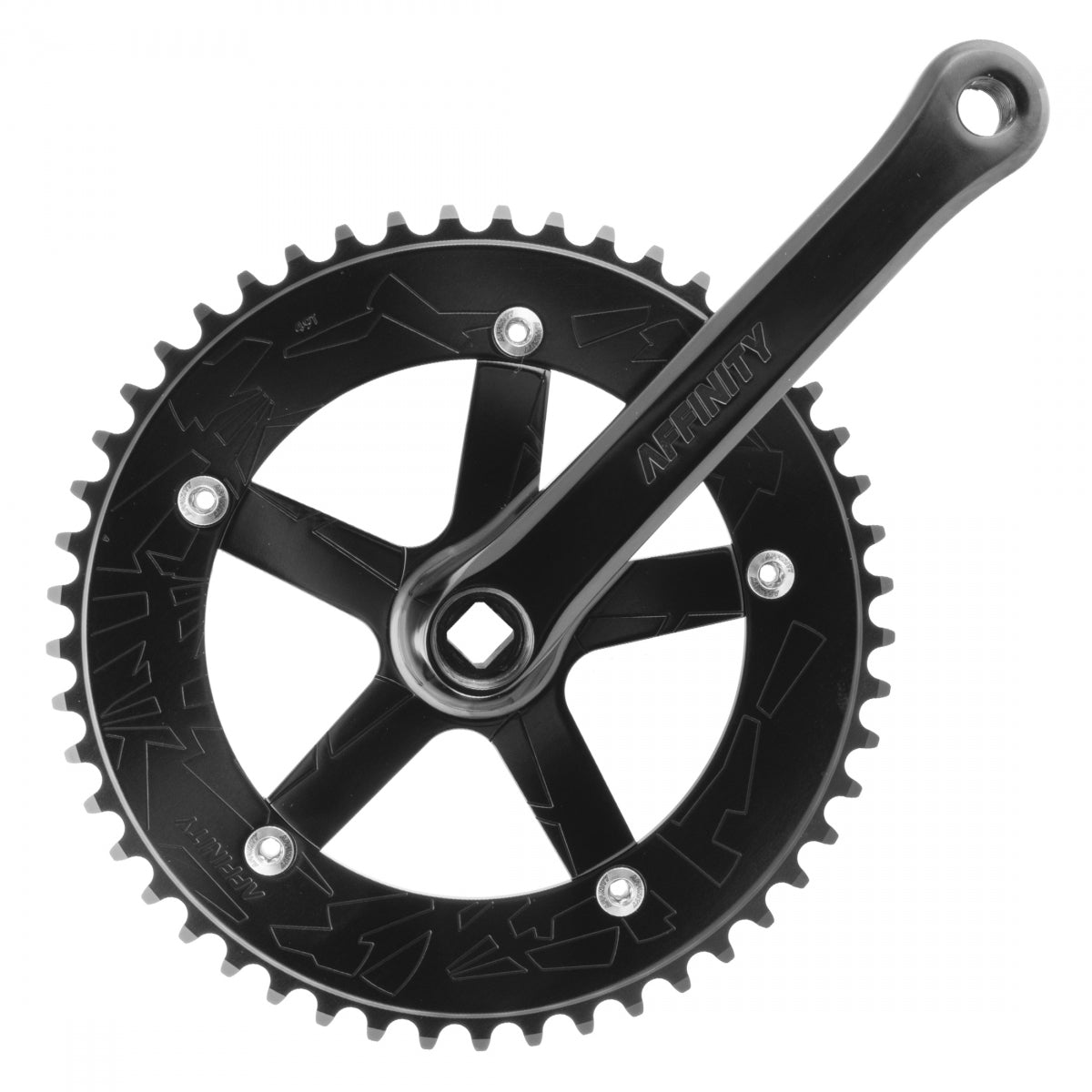 CRANKARM SET AFFINITY 170 144 bcd w/BB HARD-ANO BK