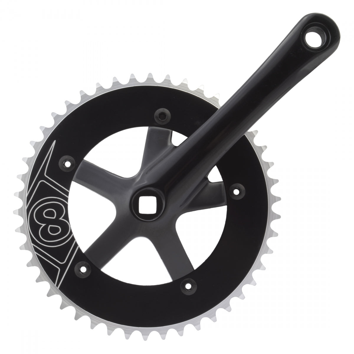 CRANKSET OR8 SS 165x46 130BCD 1/8 SQ BK
