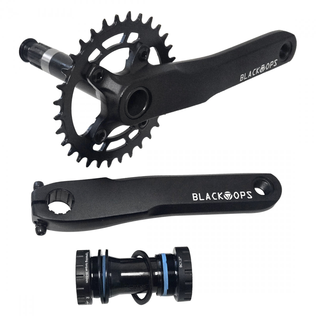 CRANKSET BK-OPS MTB-II 175x32 10/11/12s 76BCD w/24mm BB BK