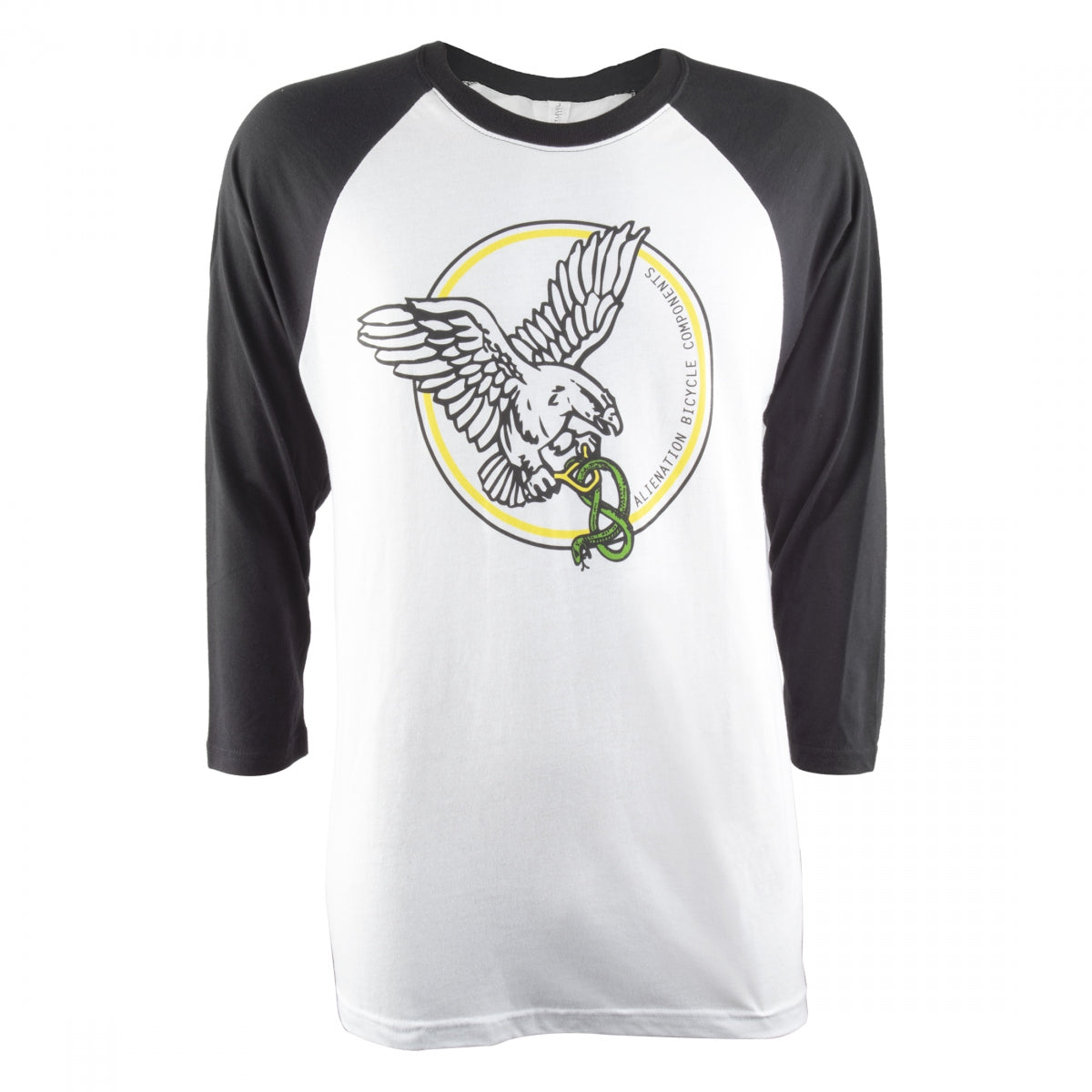 CLOTHING T-SHIRT AN SERPENT 3/4-SLVE BK/WH MD