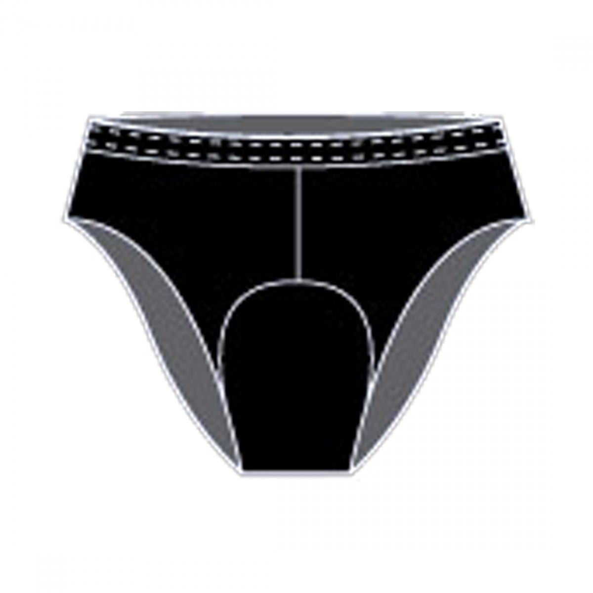 CLOTHING SHORTS ADMO PAD BRIEF WOM BK XL