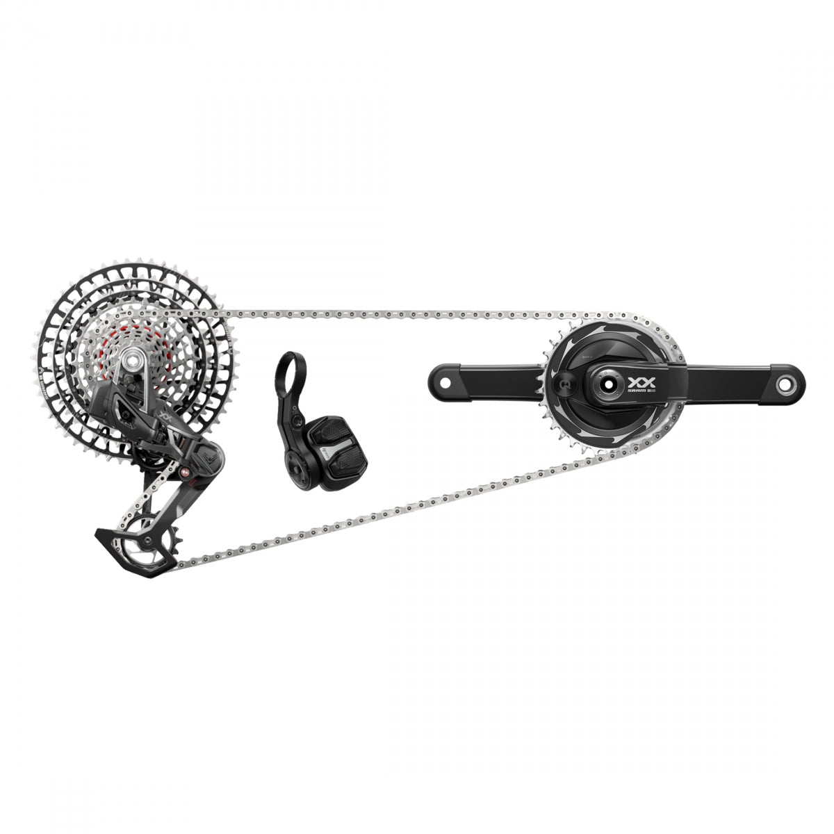 GROUP KIT SRAM XXSL EAGLE T-TYPE POWERMETER AXS RD/TRIGGER-SHIFTER/CRANK DUB PM-SPIDER 12s-175x34DM/CHAIN/CASS 10-52 BK