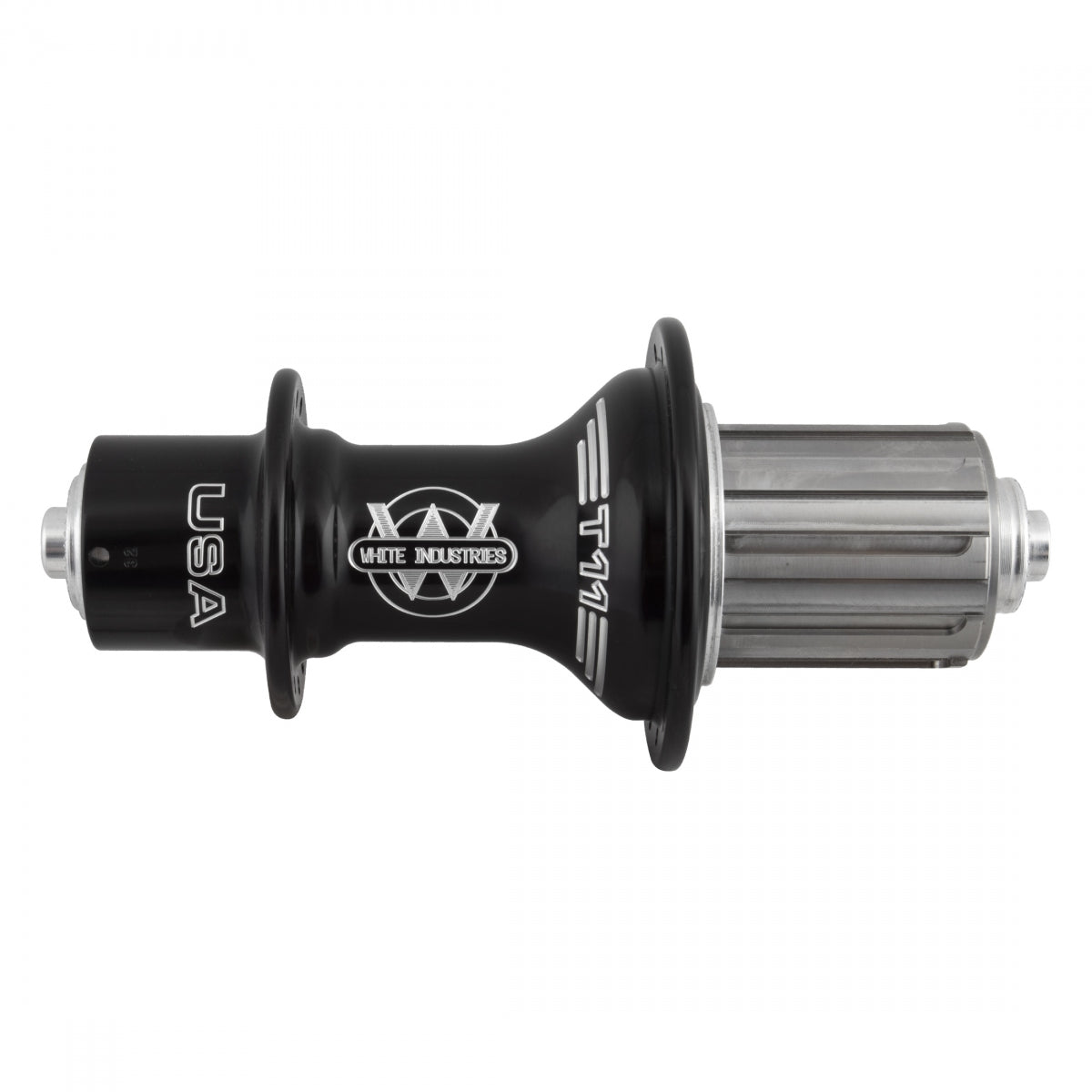 HUB RR WHITE IND T11 28x130x5mmQR 10-11sCAS TI NON DISC BK