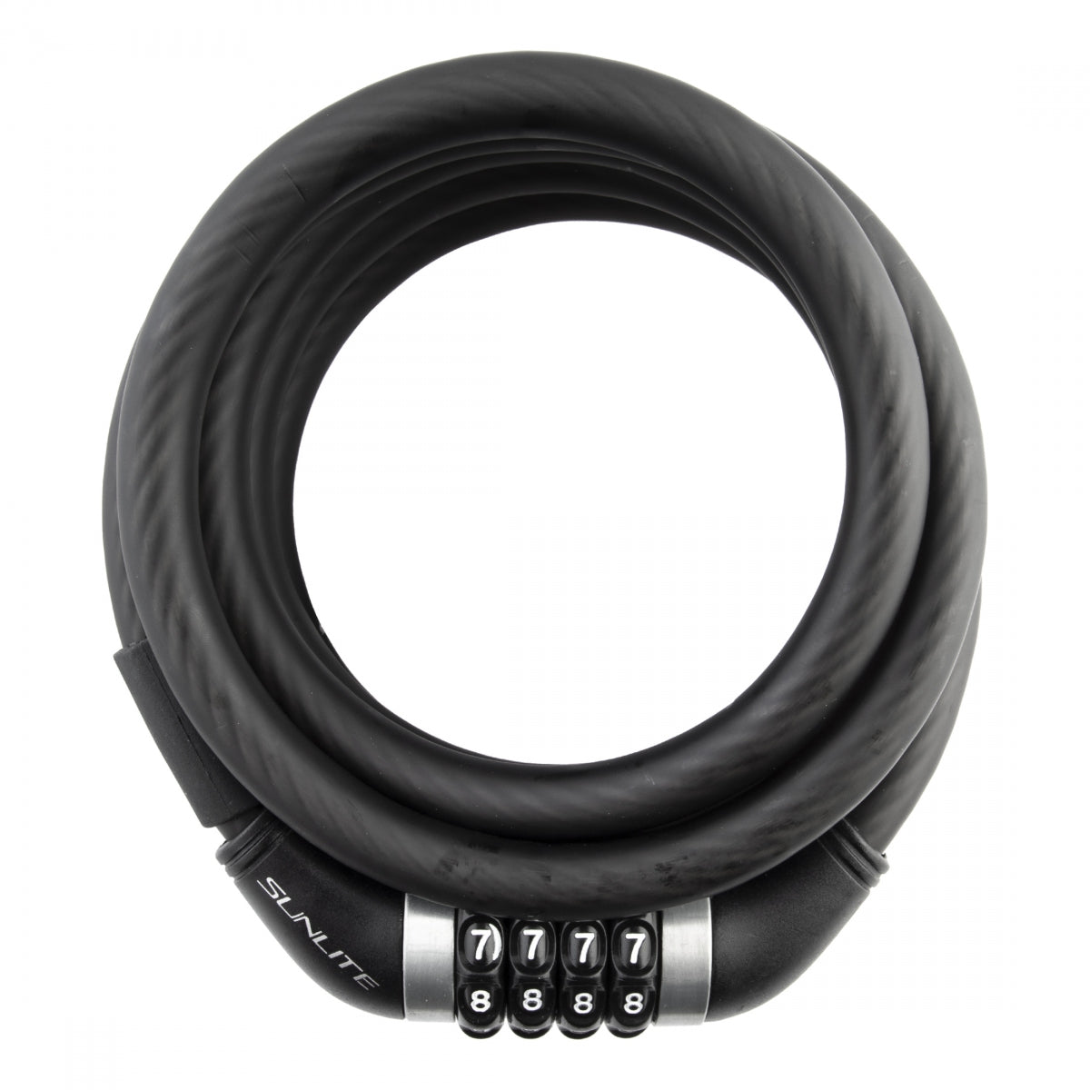 LOCK SUNLT CBL 12mmx6f COM w/BKT COIL BK