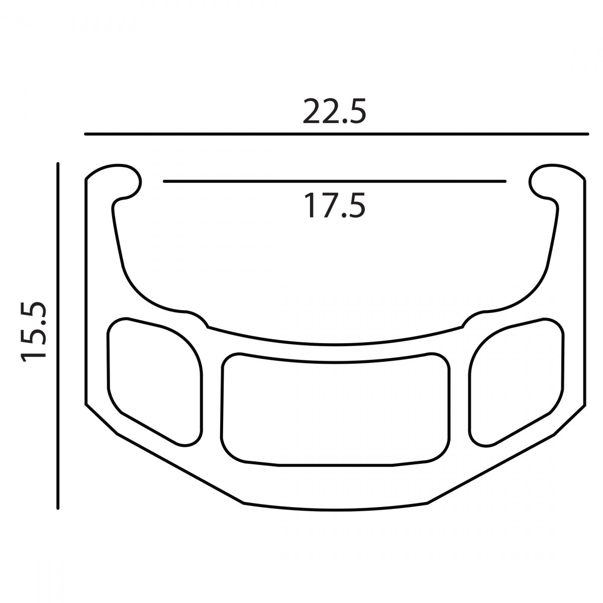 RIM SUNRINGLE 20 406x18 CR18 36 BK/MSW EYE SV