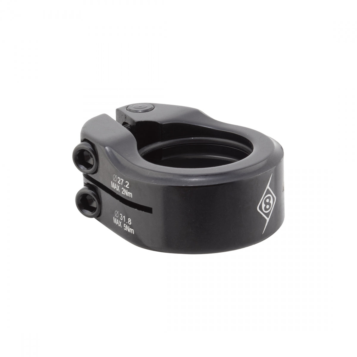 SEATPOST CLAMP OR8 CLAMPDOWN DBL 31.8/27.2 BK