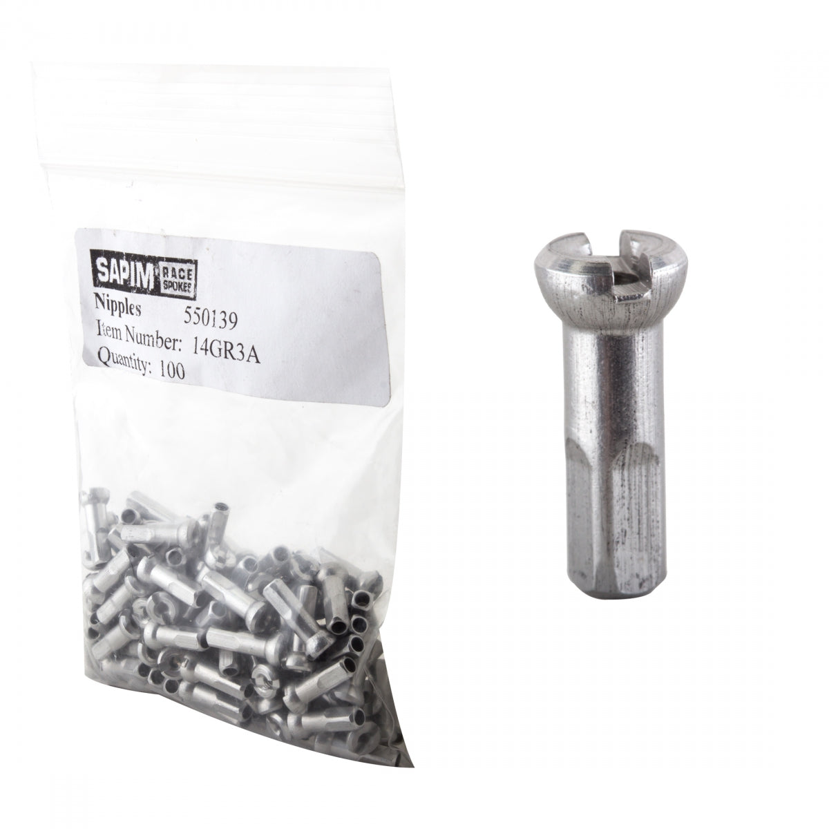 SPOKE NIPPLE SAPIM ALY POLYAX 2.0x14mm SL BGof100