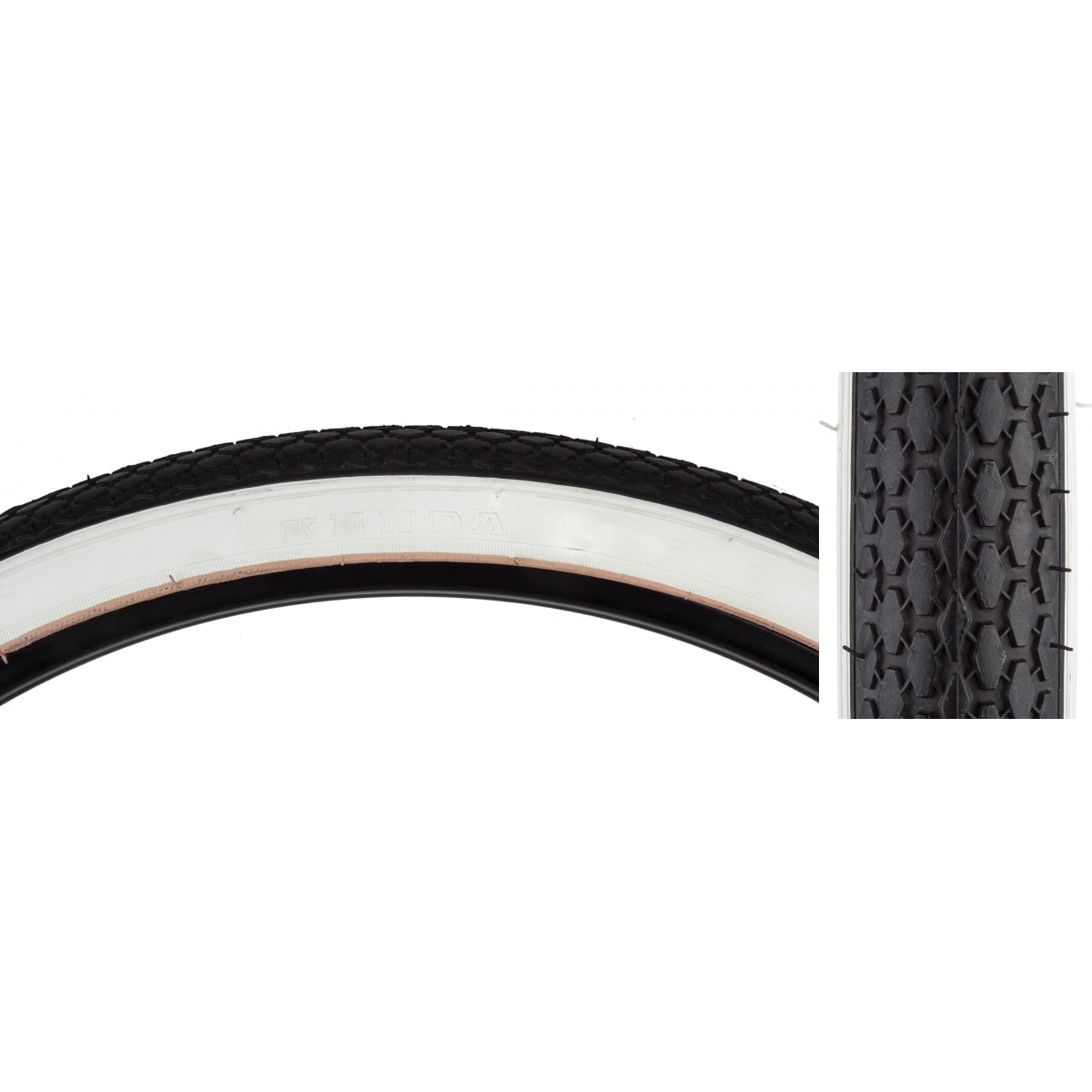 TIRE SUNLT 26x1-3/4 S7 BK/WH STREET K75 WIRE
