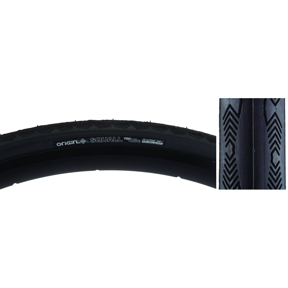 TIRE OR8 SQUALL 700x25 WIRE BELT BK/BK