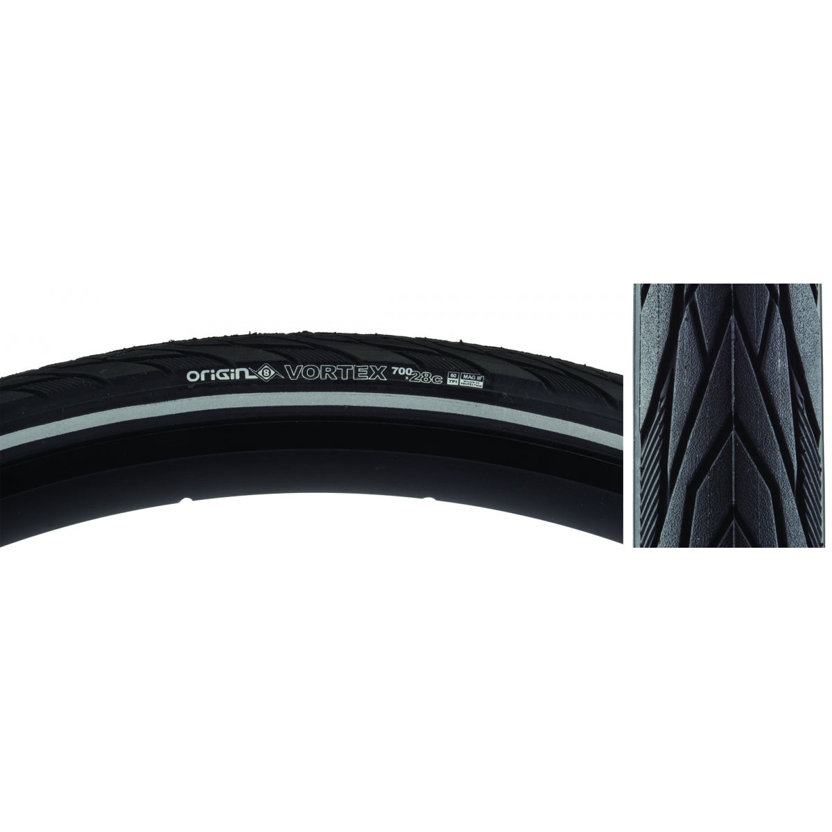 TIRE OR8 VORTEX 700x28 WIRE BELT BK/BK/REF