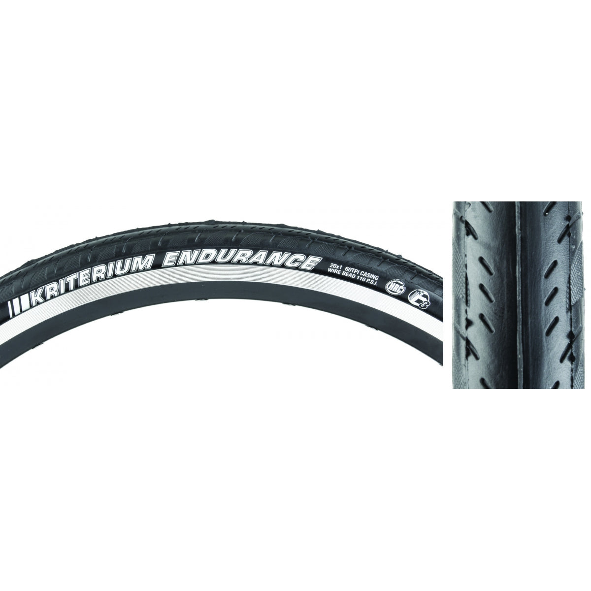 TIRE KEN KRITERIUM ENDURO SPORT 20x1.0 BK/BK HRC/E3/60 WIRE 100psi