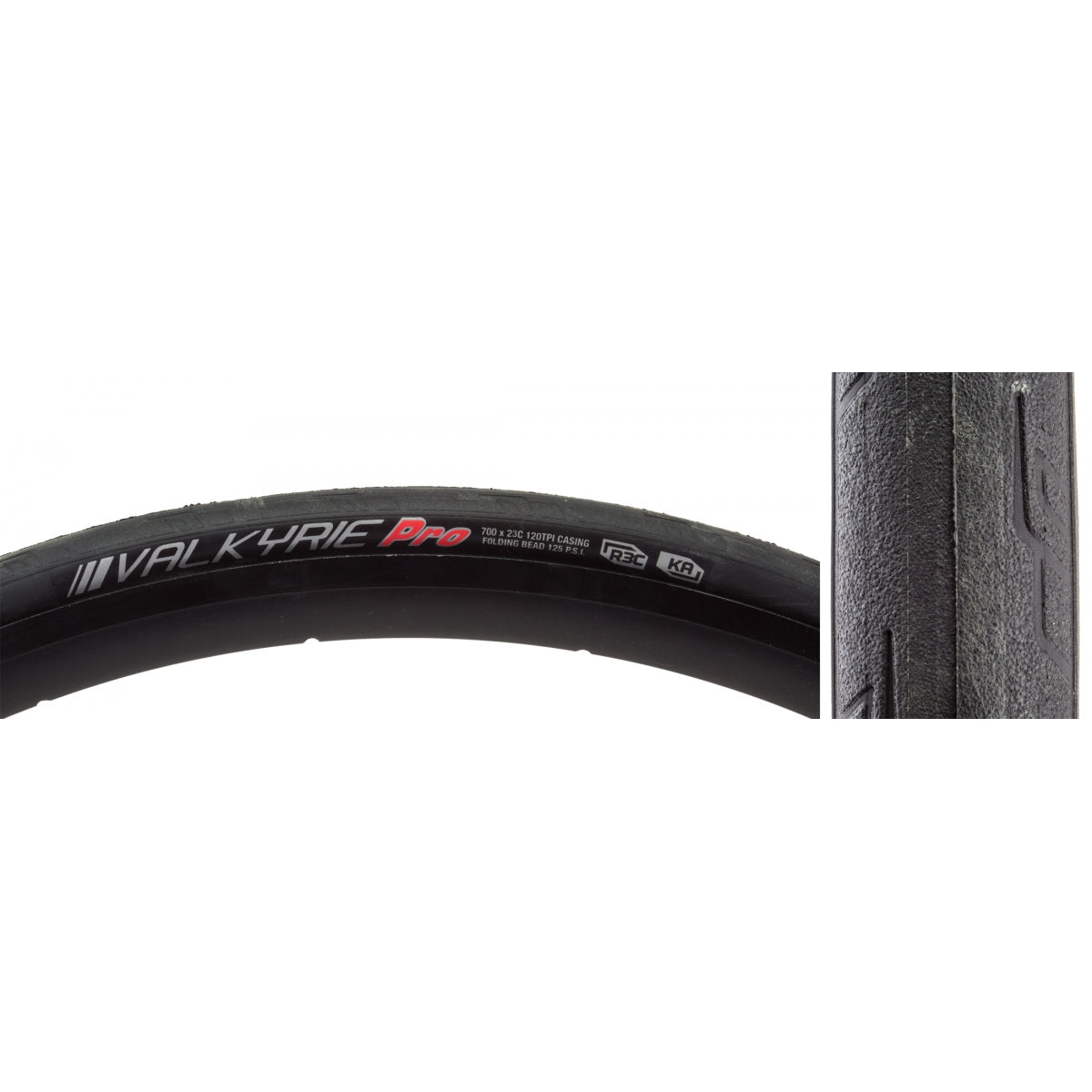 TIRE KEN VALKYRIE PRO 700x23 BK/BK/REF-HP R3C/KA/120 FOLD 125psi