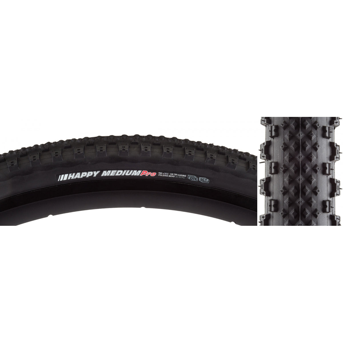 TIRE KEN HAPPY MEDIUM PRO 700x32 BK/BK/REF-HP DTC/KSCT/TLR/120 FOLD 50psi