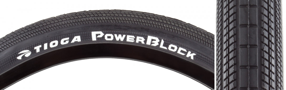 TIRE TIOGA POWERBLOCK 20x1.75 WIRE BK