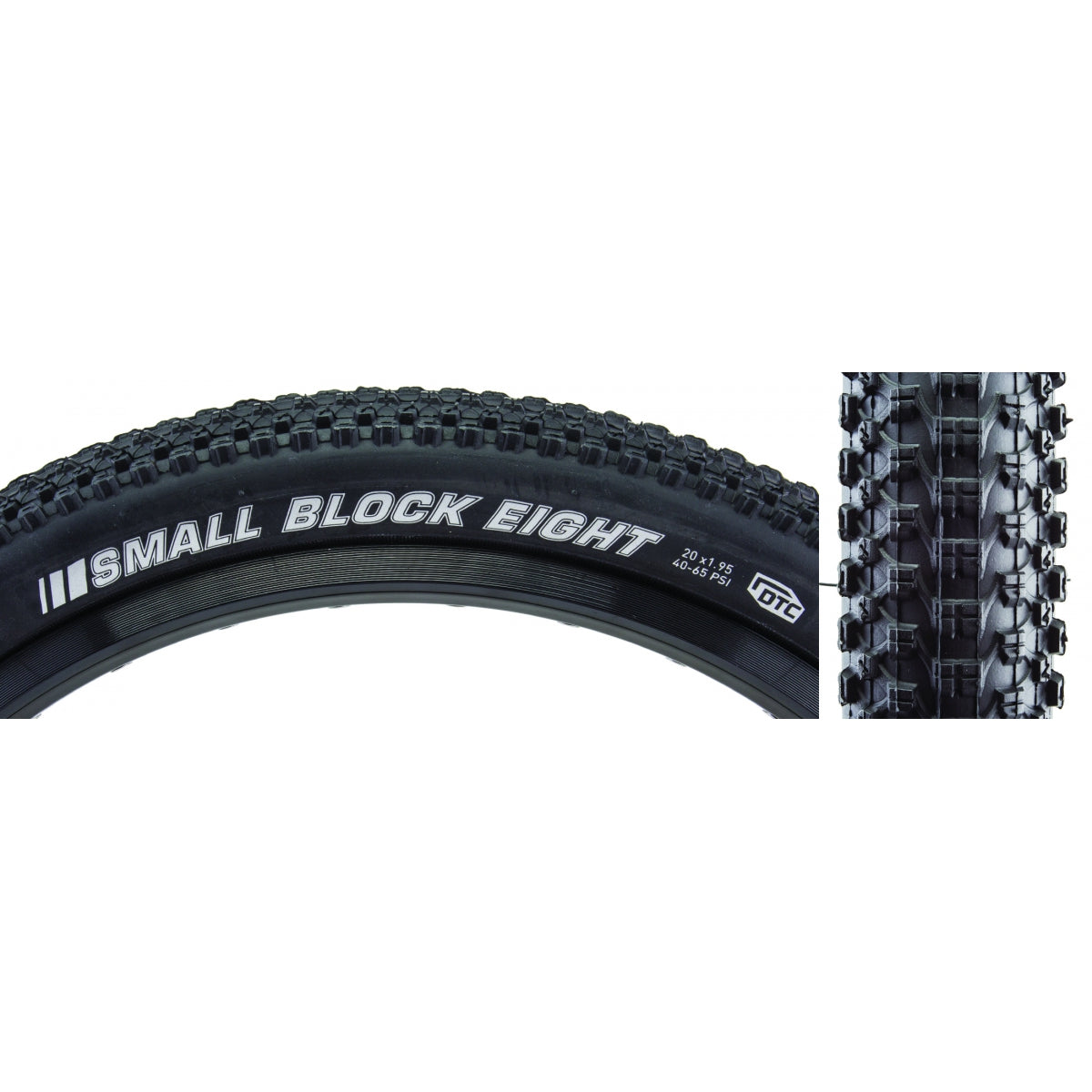 TIRE KEN SMALL BLOCK 8 SPORT 20x1.95 BK/BK DTC/60 WIRE 65psi