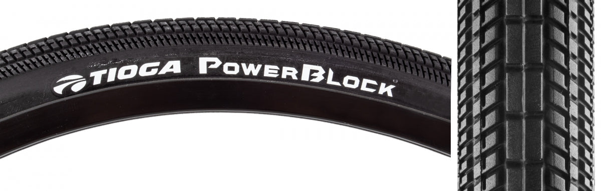 TIRE TIOGA POWERBLOCK 20x1-3/8 WIRE BK