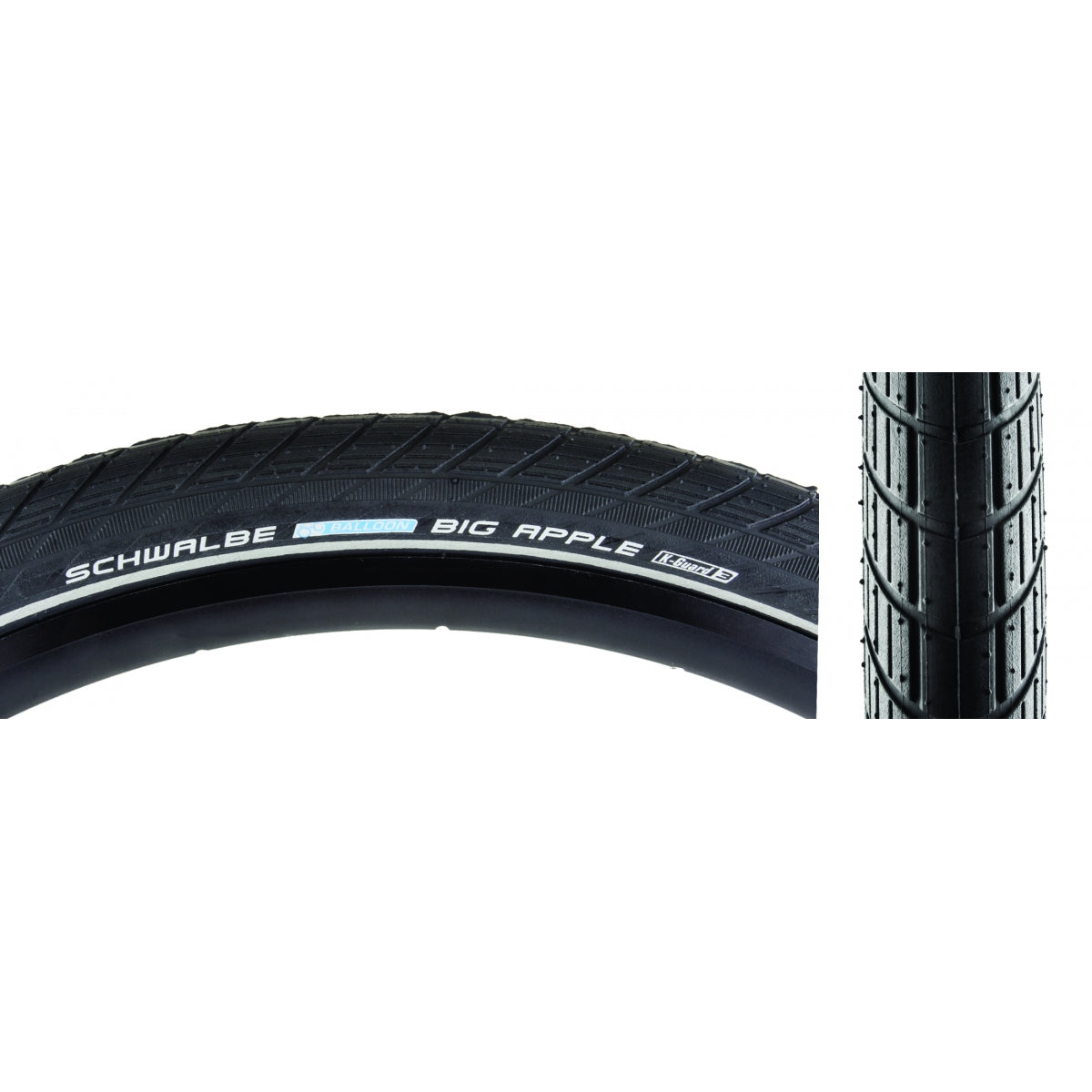 TIRE SWB BIG APPLE 26x2.15 ACTIVE TWIN K-GUARD BK/BK/REF SBC WIRE