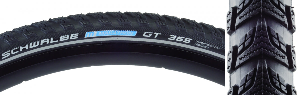 TIRE SWB MARATHON GT 365 700x35 PERF TWIN DUALGUARD BK/BK/REF FOUR SEASON E50 WIRE