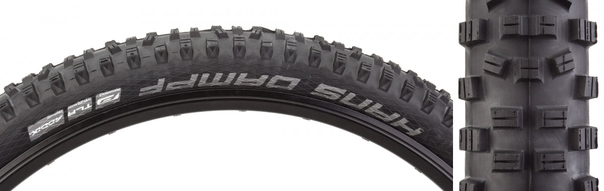 TIRE SWB HANS DAMPF 27x.5x2.35 PERF TWIN BK/BSK ADDIX TLR E25 FOLD