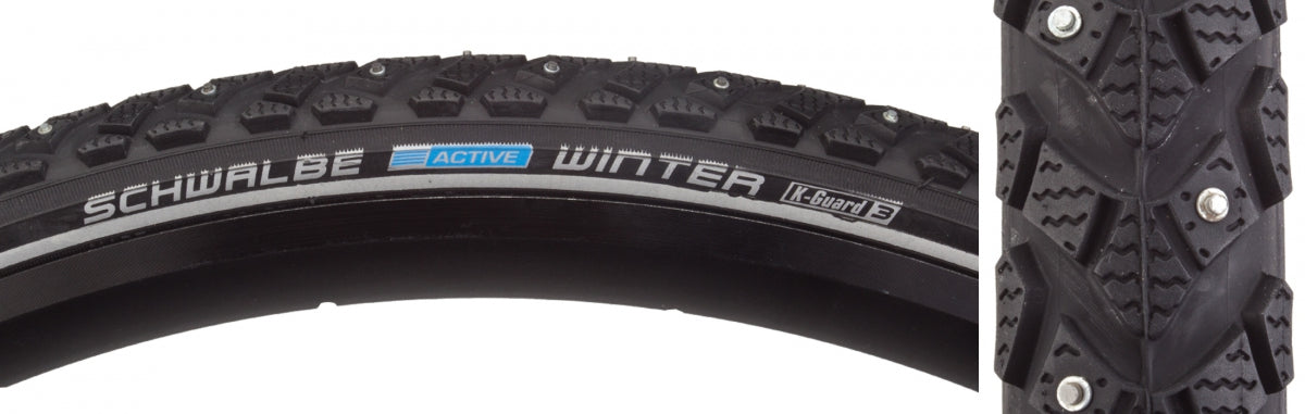 TIRE SWB WINTER 700x35 ACTIVE TWIN K-GUARD BK/BSK/REF 120-STUD-SNOW WIRE