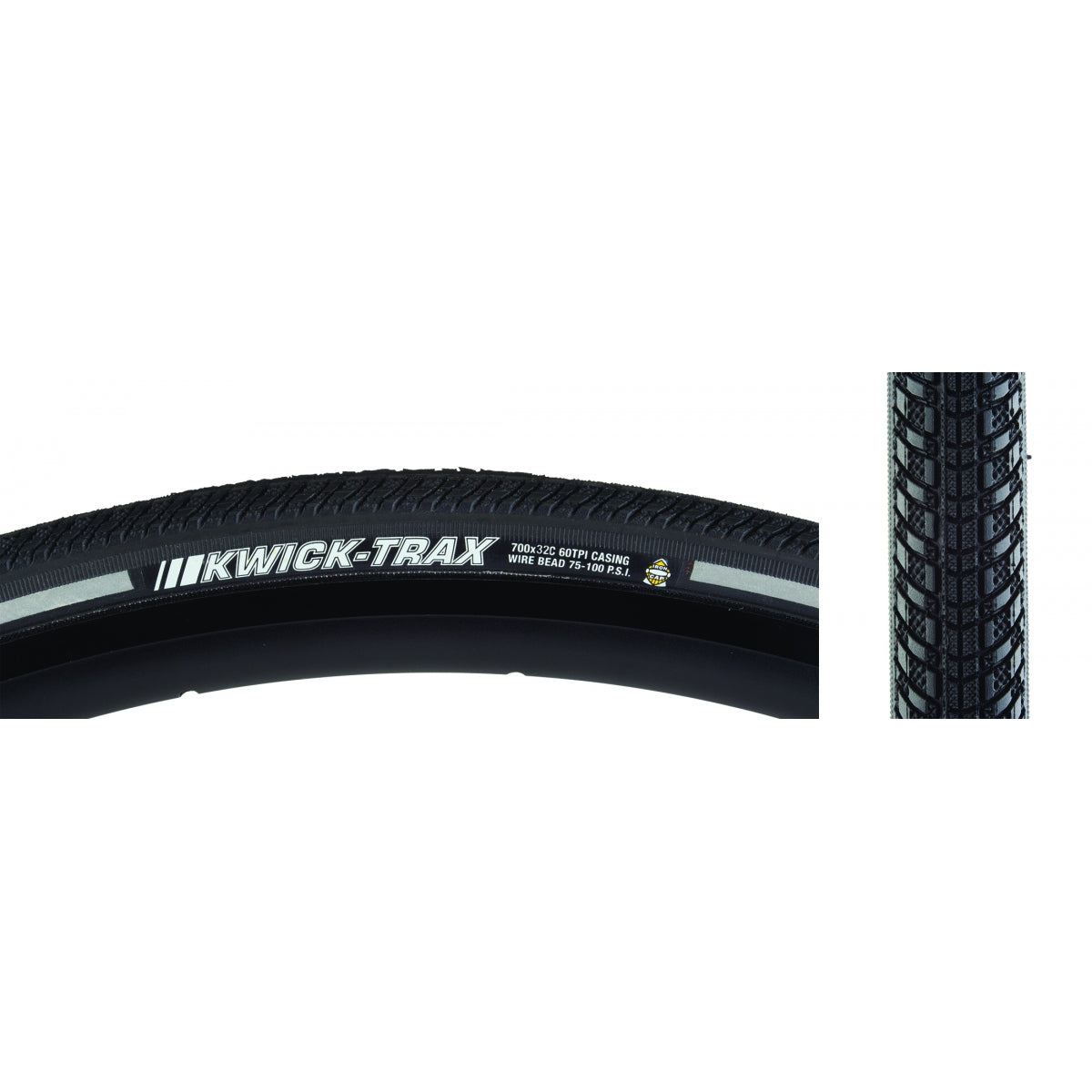 TIRE KEN KWICK TRAX 700x32 BK/BK/REF SRC/ICAP/60 WIRE 85psi
