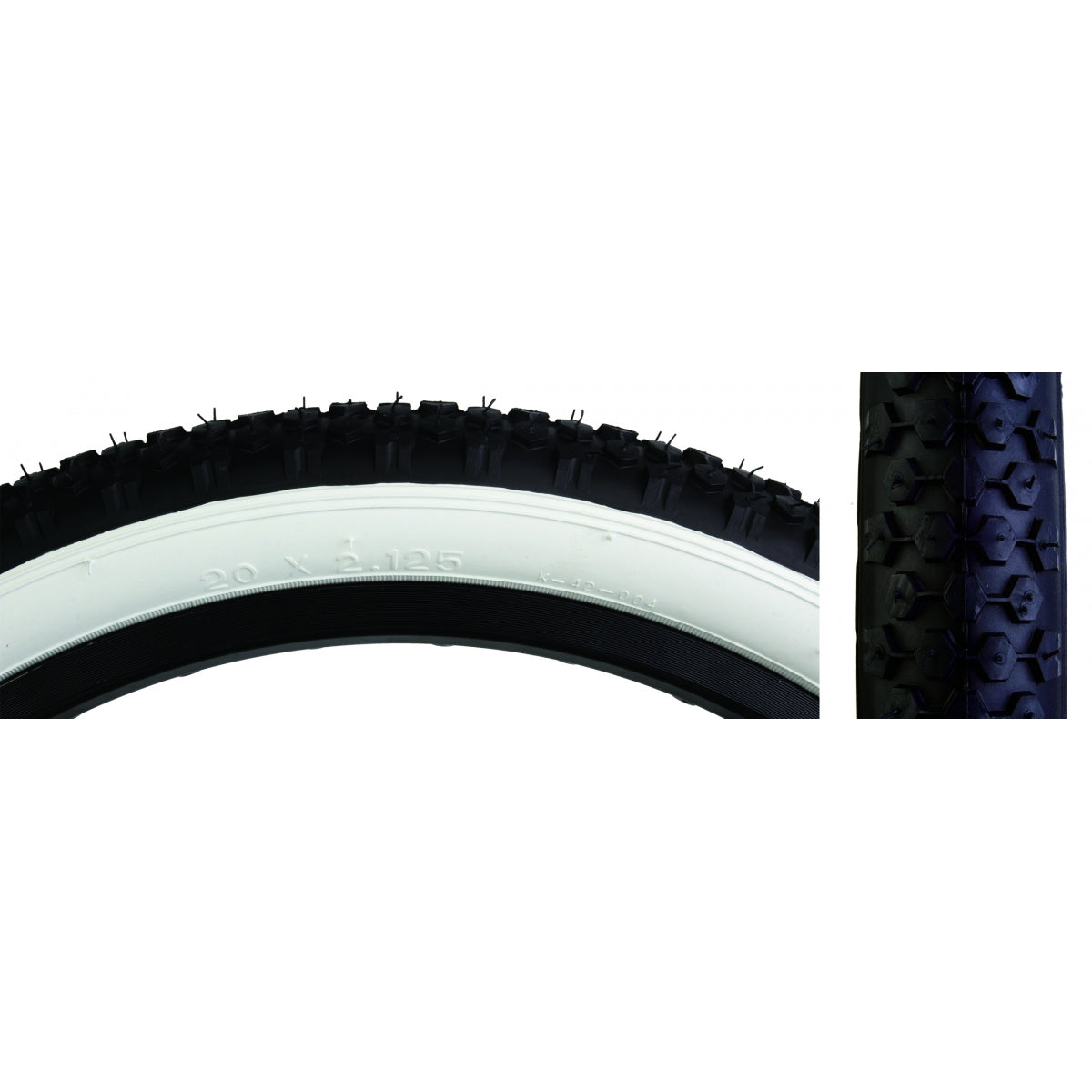 TIRE SUNLT 20x2.125 BK/WH STUDDED K42 WIRE