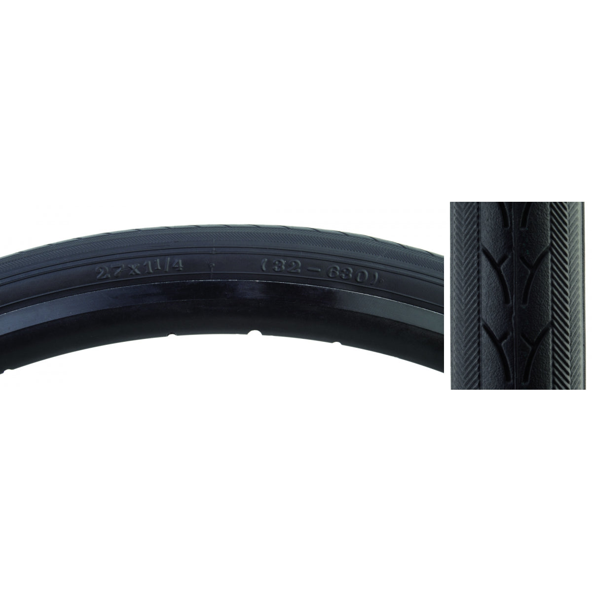 TIRE SUNLT 27x1-1/4 BK/BK URBAN V44 FOLD-CB/30