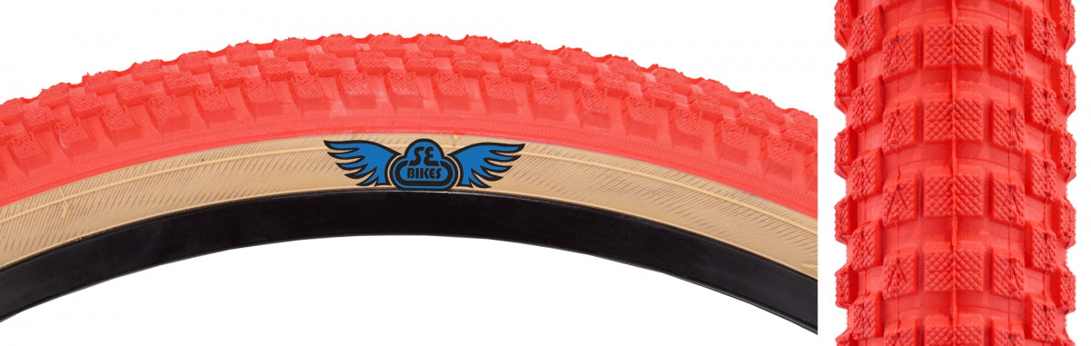 TIRE SE BIKES CUB 26x2.0 RD/TAN WIRE/27/MPC