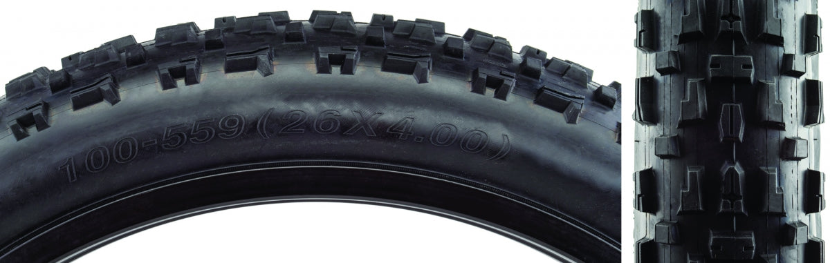 TIRE CSTP TOBOGGAN 26x4.0 BK/BK WIRE NO-STUD