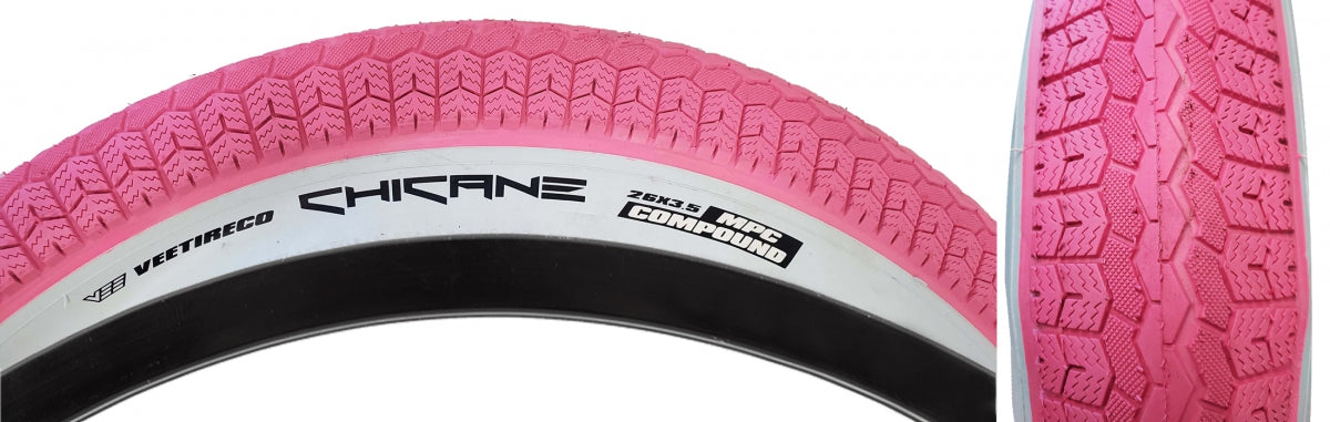 TIRE SE BIKES CHICANE 26x3.5 PK/WH WIRE/72/MPC