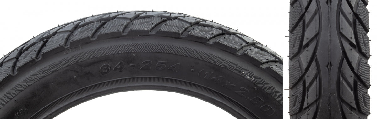 TIRE SUNLT SCOOTER 14x2.5 BK/BK K1087