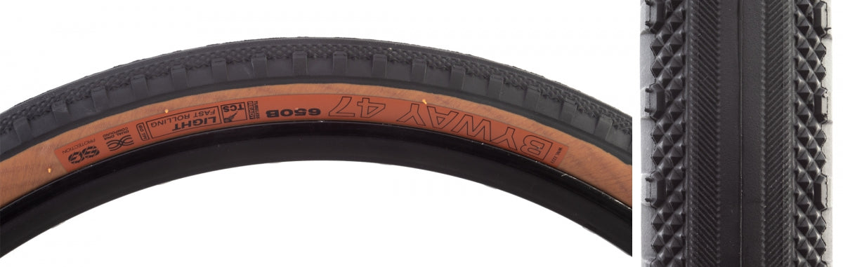 TIRE WTB BYWAY 650B 47 27.5x1.85 BK/TAN LIGHT FR TCS/60/DUAL-DNA/SG FOLD