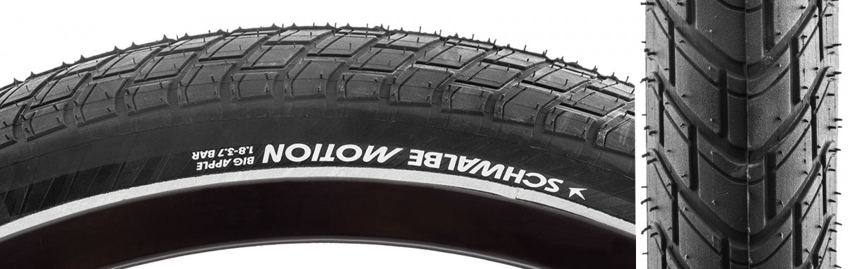 TIRE SWB MOTION BIG APPLE 700x50 (28x2.0) PERF R-GUARD BK/BSK/REF ADDIX GRN E25 WIRE