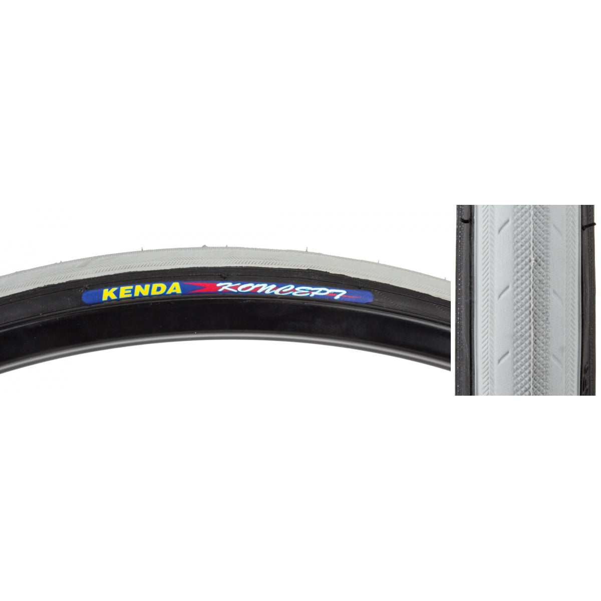 TIRE KEN KONCEPT 650Cx23 GY/BK WIRE 23-571 110lb K191